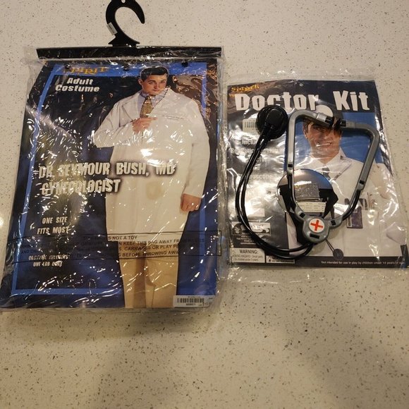 Spirit Accessories Mens Halloween Costume White Lab Coat Dr Seymour